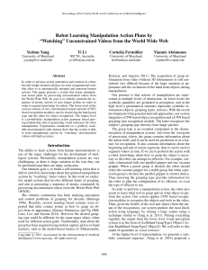 Robot Learning Manipulation Action Plans by Yezhou Yang Yi Li