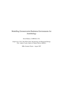 Modelling Extraterrestrial Radiation Environments for Astrobiology