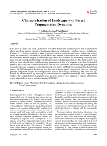 Characterisation of Landscape with Forest Fragmentation Dynamics Abstract