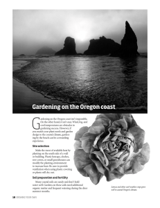 G Gardening on the Oregon coast