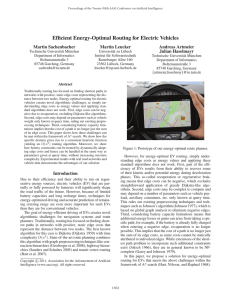 Efﬁcient Energy-Optimal Routing for Electric Vehicles Martin Sachenbacher Martin Leucker Andreas Artmeier