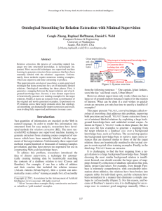 Ontological Smoothing for Relation Extraction with Minimal Supervision