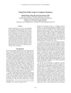 Using First-Order Logic to Compress Sentences