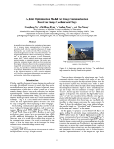 A Joint Optimization Model for Image Summarization Hongliang Yu , Zhi-Hong Deng