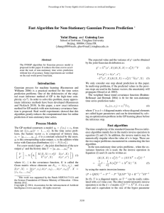 Fast Algorithm for Non-Stationary Gaussian Process Prediction