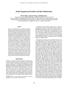 Doubly Regularized Portfolio with Risk Minimization Weiwei Shen and Jun Wang