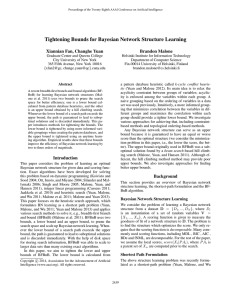 Tightening Bounds for Bayesian Network Structure Learning Xiannian Fan, Changhe Yuan