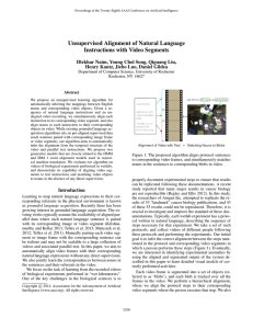 Unsupervised Alignment of Natural Language Instructions with Video Segments