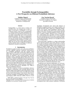 Tractability through Exchangeability: A New Perspective on Efficient Probabilistic Inference Mathias Niepert