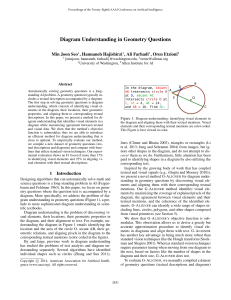 Diagram Understanding in Geometry Questions Min Joon Seo , Hannaneh Hajishirzi