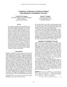 Complexity of Inferences in Polytree-Shaped Semi-Qualitative Probabilistic Networks Cassio P. de Campos