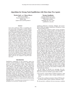 Algorithms for Strong Nash Equilibrium with More than Two Agents