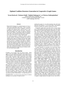 Optimal Coalition Structure Generation in Cooperative Graph Games Yoram Bachrach