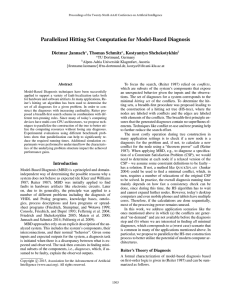 Parallelized Hitting Set Computation for Model-Based Diagnosis Dietmar Jannach , Thomas Schmitz