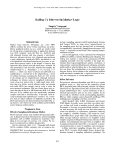 Scaling-Up Inference in Markov Logic Deepak Venugopal Introduction