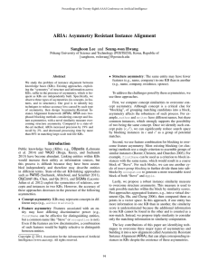 ARIA: Asymmetry Resistant Instance Alignment Sanghoon Lee and Seung-won Hwang