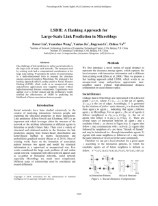 LSDH: A Hashing Approach for Large-Scale Link Prediction in Microblogs Dawei Liu
