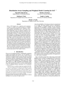 Distribution-Aware Sampling and Weighted Model Counting for SAT Supratik Chakraborty