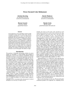 Power Iterated Color Refinement Kristian Kersting Martin Mladenov Roman Garnett