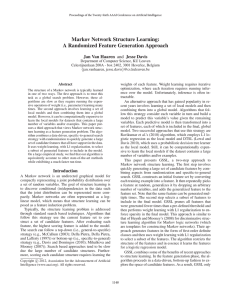 Markov Network Structure Learning: A Randomized Feature Generation Approach