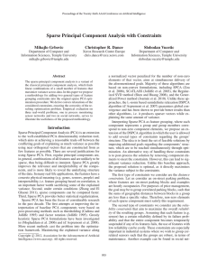 Sparse Principal Component Analysis with Constraints Mihajlo Grbovic Christopher R. Dance Slobodan Vucetic