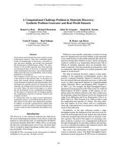 A Computational Challenge Problem in Materials Discovery: