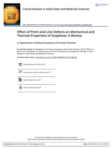 Effect of Point and Line Defects on Mechanical and