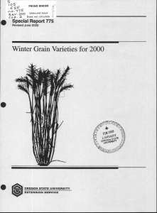 • Special Report 775 Winter Grain Varieties for 2000 S