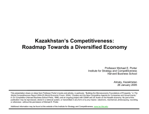 Kazakhstan’s Competitiveness: Roadmap Towards a Diversified Economy