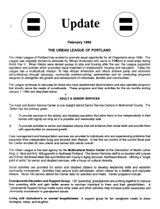 Update February 1994 THE URBAN LEAGUE OF PORTLAND