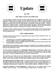 Update C THE URBAN LEAGUE OF PORTLAND July 1994