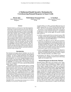 A Multiarmed Bandit Incentive Mechanism for Shweta Jain Balakrishnan Narayanaswamy