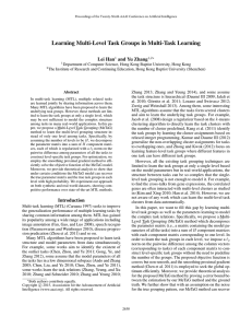 Learning Multi-Level Task Groups in Multi-Task Learning Lei Han and Yu Zhang