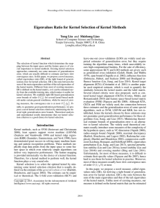 Eigenvalues Ratio for Kernel Selection of Kernel Methods