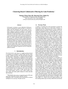 Clustering-Based Collaborative Filtering for Link Prediction