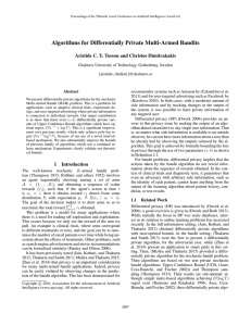 Algorithms for Differentially Private Multi-Armed Bandits