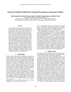 Structured Output Prediction for Semantic Perception in Autonomous Vehicles