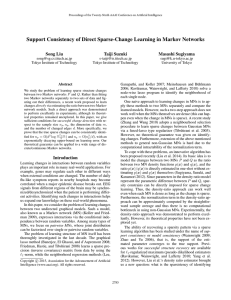 Support Consistency of Direct Sparse-Change Learning in Markov Networks Song Liu