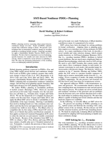 SMT-Based Nonlinear PDDL+ Planning Daniel Bryce Sicun Gao David Musliner &amp; Robert Goldman