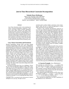 Just-in-Time Hierarchical Constraint Decomposition Valentin Mayer-Eichberger