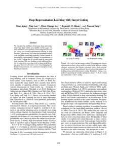 Deep Representation Learning with Target Coding Shuo Yang , Ping Luo