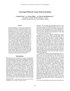 Convergent Plans for Large-Scale Evacuations Caroline Even and Victor Pillac