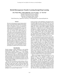 Hybrid Heterogeneous Transfer Learning through Deep Learning Joey Tianyi Zhou