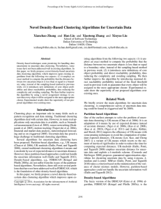 Novel Density-Based Clustering Algorithms for Uncertain Data