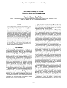 Manifold Learning for Jointly Modeling Topic and Visualization