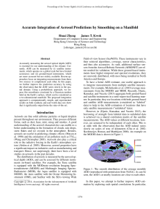 Accurate Integration of Aerosol Predictions by Smoothing on a Manifold