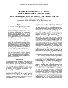 High-Performance Distributed ML at Scale through Parameter Server Consistency Models