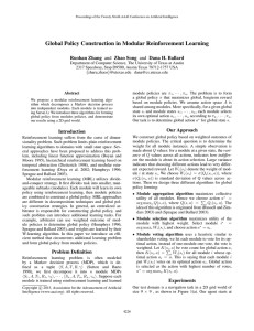 Global Policy Construction in Modular Reinforcement Learning