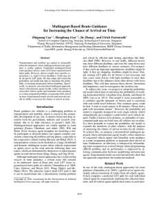 Multiagent-Based Route Guidance for Increasing the Chance of Arrival on Time