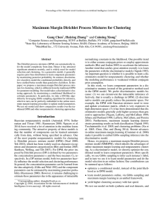 Maximum Margin Dirichlet Process Mixtures for Clustering and Caiming Xiong Gang Chen
